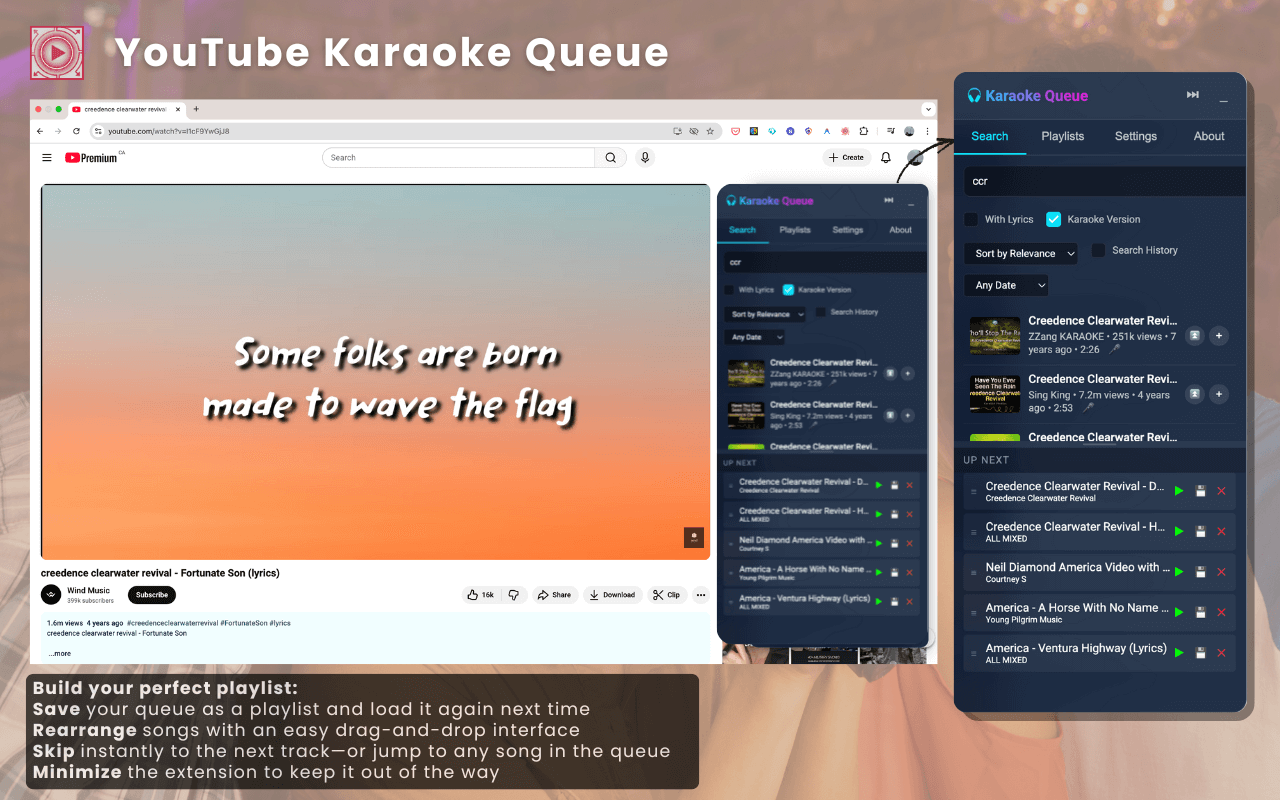 YouTube Karaoke Queue Screenshot 2
